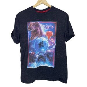 UNIVERSAL STUDIOS HOLIGRAPHIC BLOCKBUSTER MOVIE SHORT SLEEVE BLACK T SHIRT SMALL
